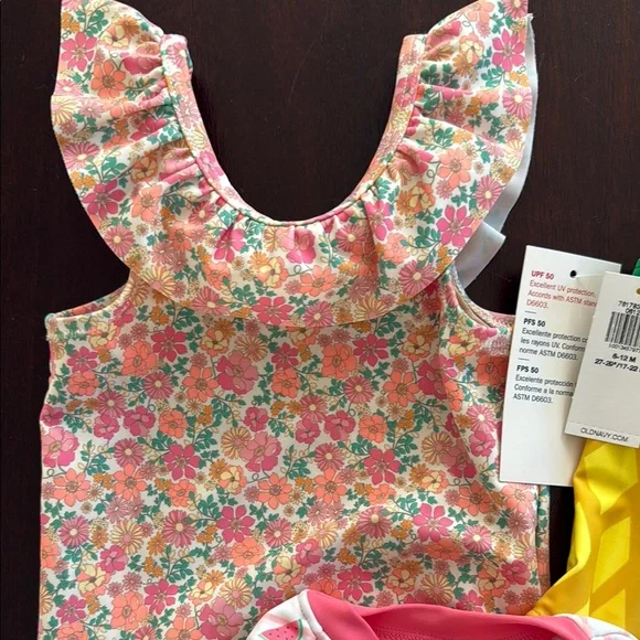 Old Navy Summer Swim bundle - Pineapple, Minnie Mouse, Floral & Gingham Suits - Picture 3 of 6